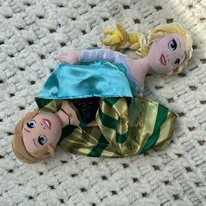 Disney Parks Frozen Topsy Turvy Elsa & Anna Plush Flip Doll 15 Inches Tall nwot